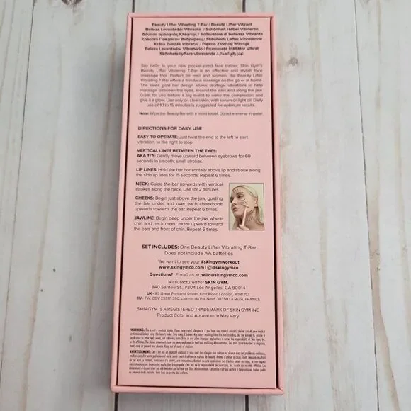 SKIN GYM Gold Beauty Lifter Vibrating T Bar - Picture 2 of 2